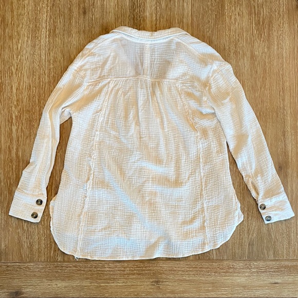 Free People Button Front Long Sleeve Tunic Top - Picture 8 of 14